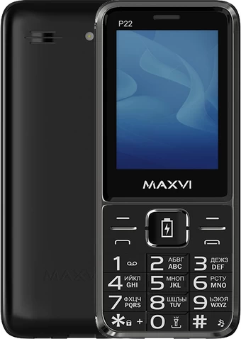 Кнопочный телефон Maxvi P22 (черный) в интернет-магазине НА'СВЯЗИ