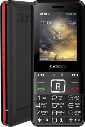 Кнопочный телефон TeXet TM-D215 (черный) в интернет-магазине НА'СВЯЗИ