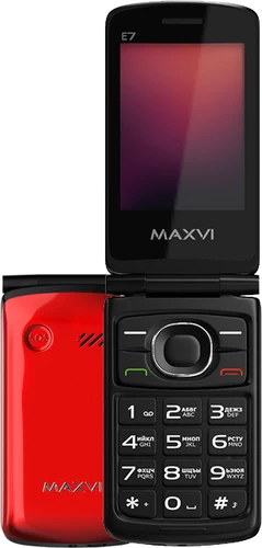 Кнопочный телефон Maxvi E7 (красный) в интернет-магазине НА'СВЯЗИ