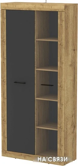 Шкаф-витрина Интерлиния Loft LT-ШВ1 (дуб золотой/антрацит) в интернет-магазине НА'СВЯЗИ
