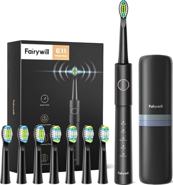 Электрическая зубная щетка Fairywill E11 (черный, 8 насадок) в интернет-магазине НА'СВЯЗИ