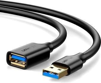 Удлинитель Ugreen US129 USB Type-A - USB Type-A (1.5 м, черный)