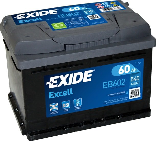 

Автомобильный аккумулятор Exide Excell EB602 (60 А·ч)