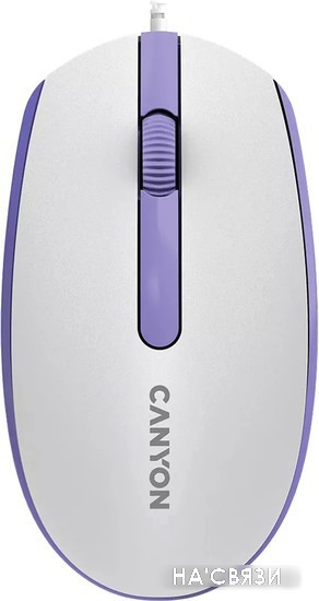 

Мышь Canyon M-10 (белый/сиреневый)