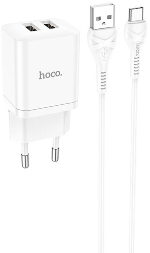 Сетевое зарядное Hoco N25 Maker Type-C (белый)