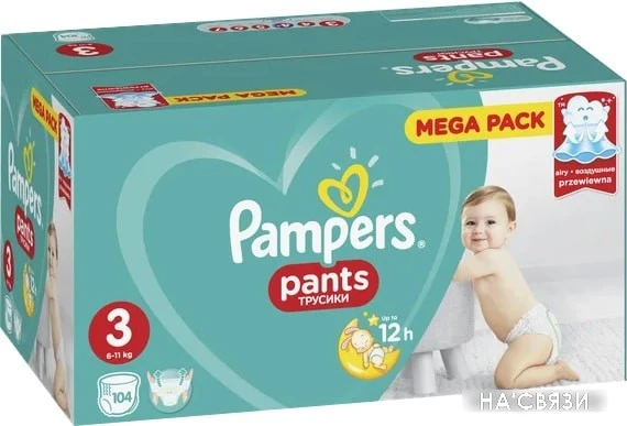 Трусики-подгузники Pampers Pants 3 Midi (104 шт)