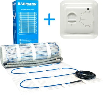 Нагревательный мат Harmann W160-010 1 кв.м. 160 Вт (с терморегулятором MST-1)