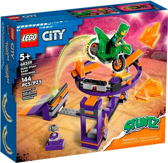 Конструктор LEGO City 60359 Испытание каскадеров с трамплином и кольцом