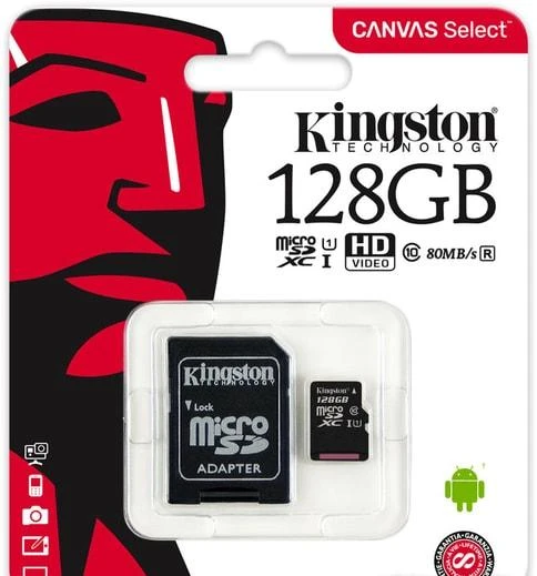 КП microSDXC 128GB с адаптером Kingston