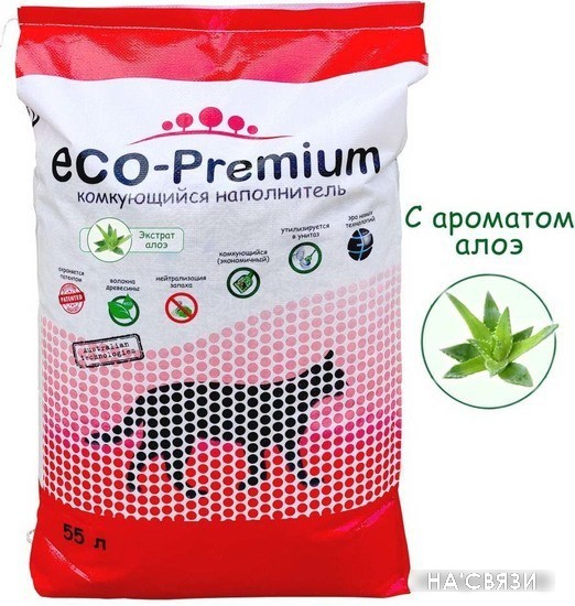 

Наполнитель для туалета Eco-Premium с ароматом алоэ 55 л