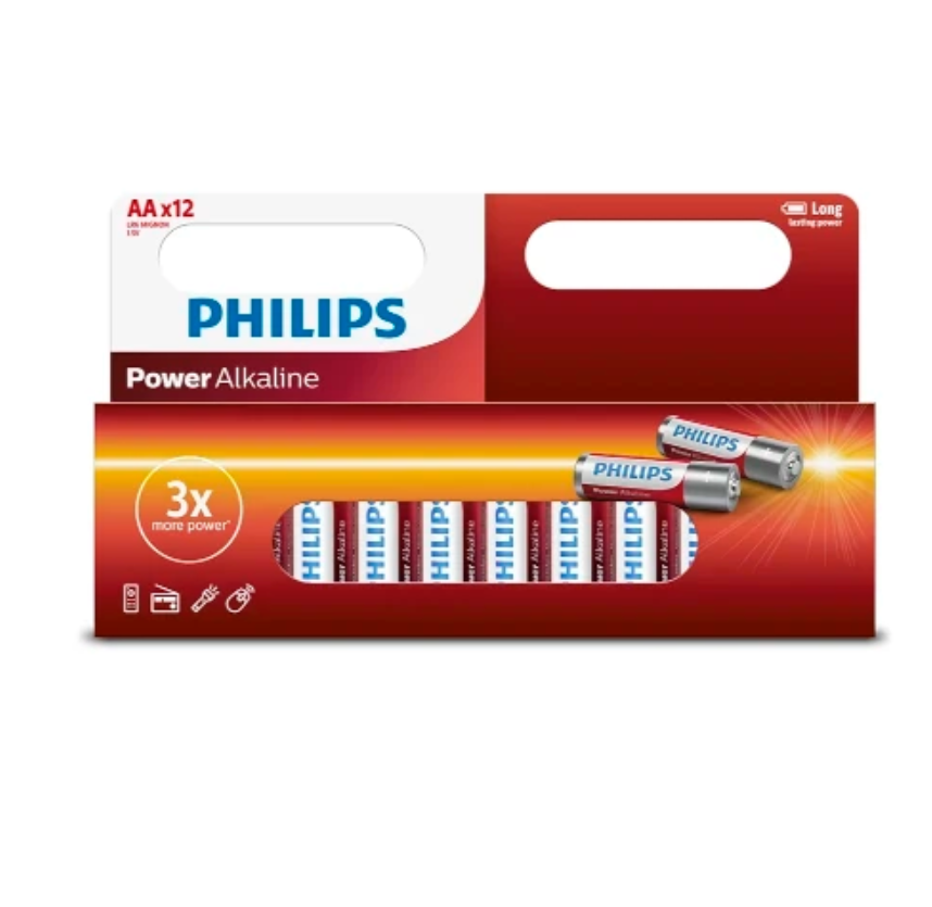 

Элемент питания Philips Power Alkaline AA 12шт. LR6P12B/97 window pack