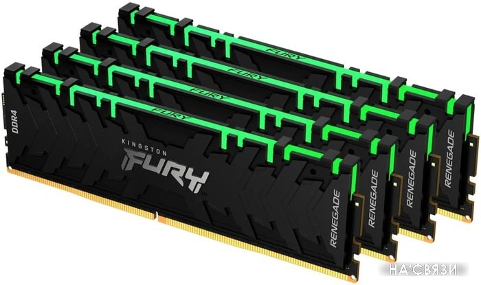 Оперативная память Kingston FURY Renegade RGB 4x32GB DDR4 PC4-25600 KF432C16RBAK4/128 в интернет-магазине НА'СВЯЗИ