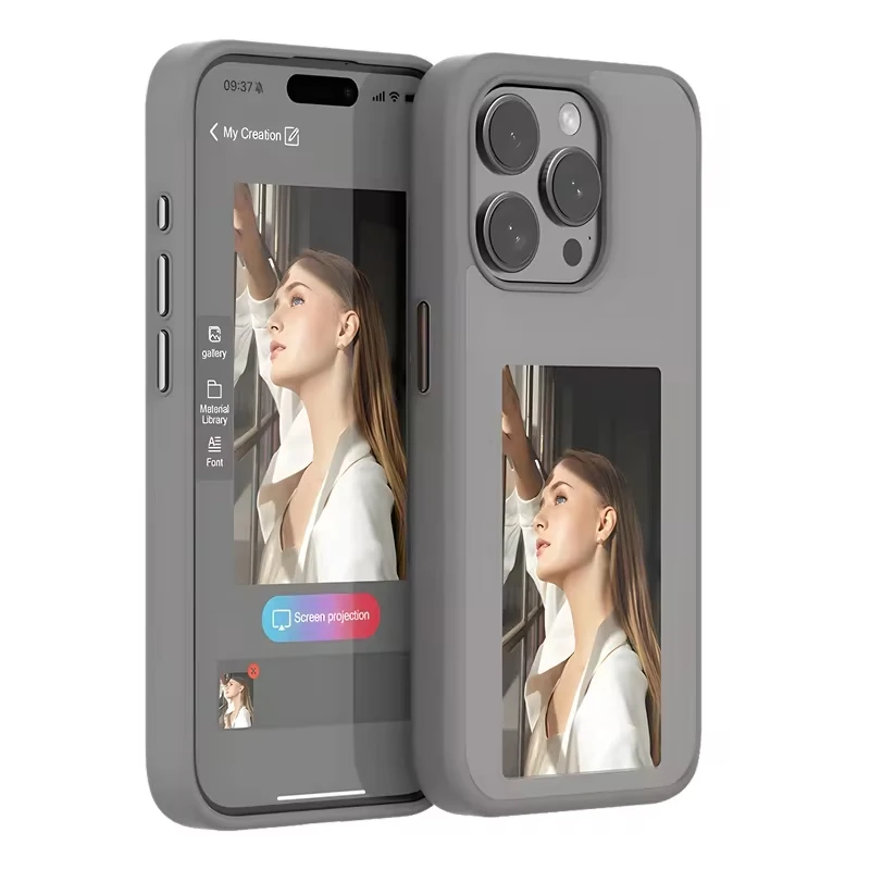 NFC DIY phone case iphone 15 pro max, серый