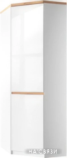 Шкаф распашной Anrex Taurus 1DGL угловой (белый/дуб вотан) в интернет-магазине НА'СВЯЗИ