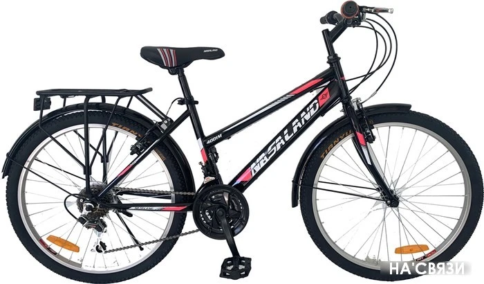 Велосипед Nasaland 4001M 24 р.15 2021 (черный/красный)