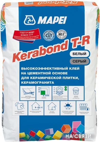 

Клей для плитки Mapei Kerabond T-R (25 кг, белый)