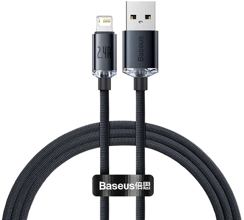 Кабель Baseus CAJY000101 USB Type-A - Lightning (2 м, черный)