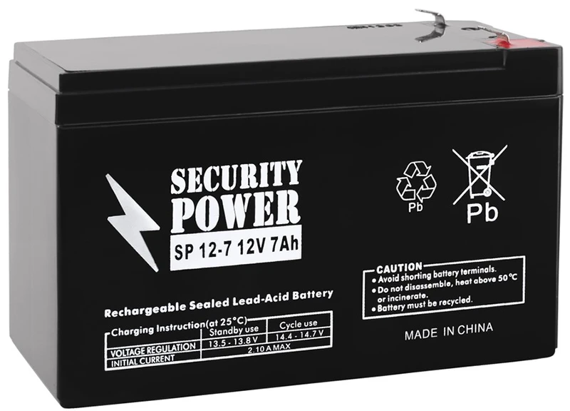 Аккумулятор для ИБП Security Power SP 12-7 F1 (12В/7 А·ч)