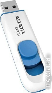 USB Flash A-Data C008 White+Blue 32 Гб (AC008-32G-RWE) в интернет-магазине НА'СВЯЗИ