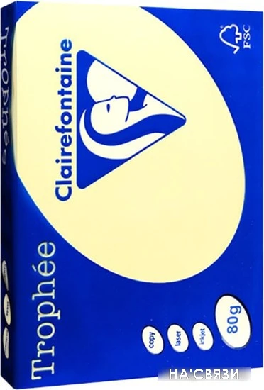 Офисная бумага Clairefontaine Trophee A4 80 г/кв.м 500 л 1977C (светло-желтый)