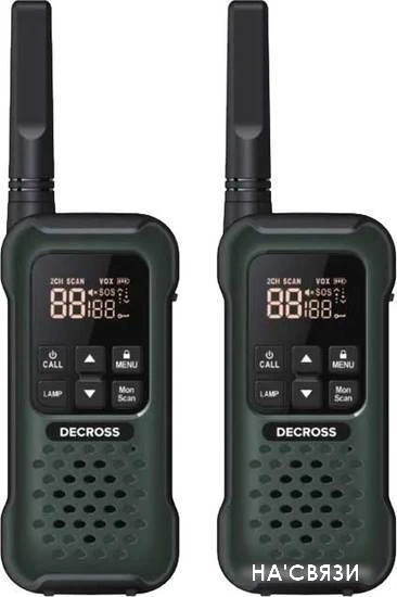 Портативная радиостанция Decross DC93 (2шт, зеленый)