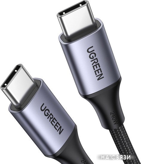 

Кабель Ugreen US535 90440 USB Type-C - USB Type-C (2 м, серый)