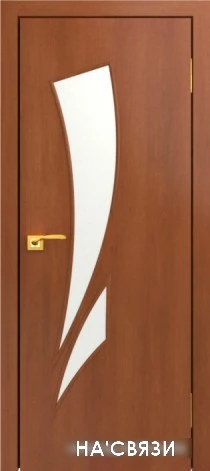 Межкомнатная дверь Юни Стандарт 02 60x200 (итальянский орех, стекло матовое) в интернет-магазине НА'СВЯЗИ