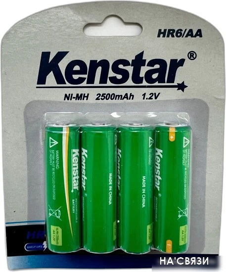 Аккумулятор Kenstar HR6/AA Ni-Mh 2500mAh BL-4 KS-HR6-2500-BL4