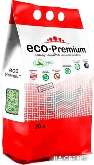 Наполнитель для туалета Eco-Premium с ароматом зеленого чая 20 л