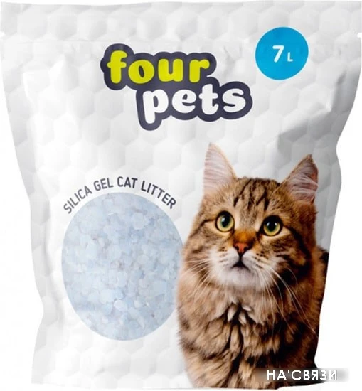 Наполнитель для туалета Four Pets силикагелевый 7 л