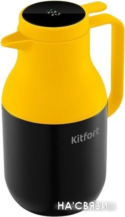 Кувшин-термос Kitfort KT-1240-3 1.6л (черный/желтый)