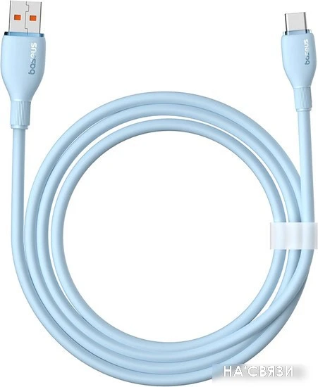 Кабель Baseus Pudding Series Fast Charging Cable 100W USB Type-C - USB Type-C (1.2 м, голубой)