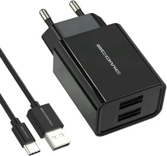 Сетевое зарядное Atomic U400 USB Type-C (черный)