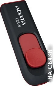 USB Flash A-Data C008 Black+Red 32 Гб (AC008-32G-RKD) в интернет-магазине НА'СВЯЗИ