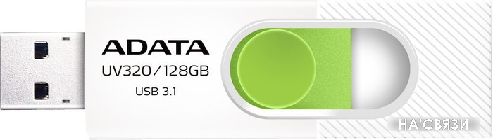 

USB Flash A-Data UV320 128GB (белый/зеленый)