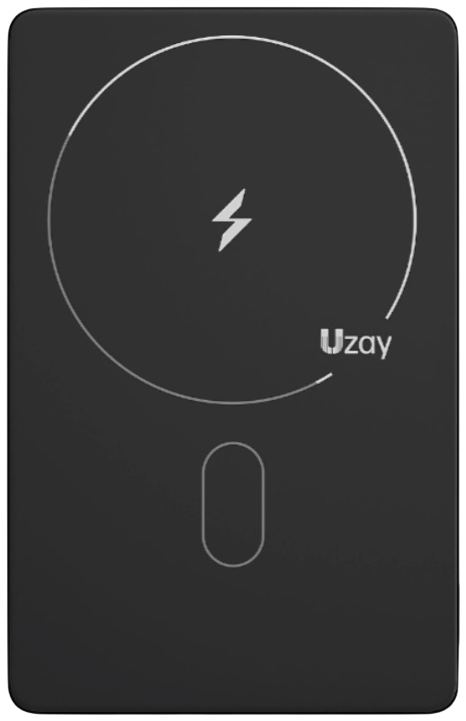 

Внешний аккумулятор Uzay Slim Powerbank 5000 mAh, 3A, USB-C+Lightning (черный)