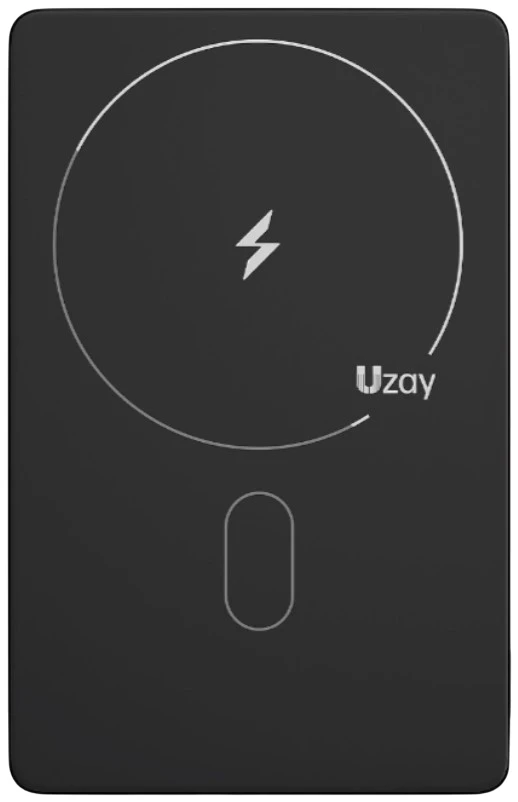 Внешний аккумулятор Uzay Slim Powerbank 5000 mAh, 3A, USB-C+Lightning (черный)