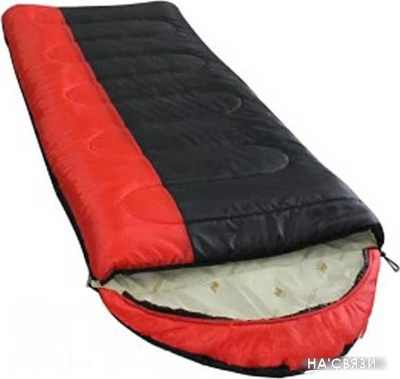 Спальный мешок BalMax Аляска Camping Plus Series -5 (левая молния, красный/черный)