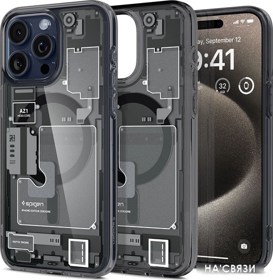 

Чехол для телефона Spigen Ultra Hybrid Zero One (MagFit) для iPhone 15 Pro Max ACS06582 (разноцветный)