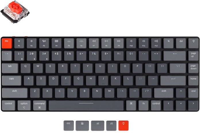 

Клавиатура Keychron K3 Wireless V2 RGB K3-B1 (Gateron G Pro Red)