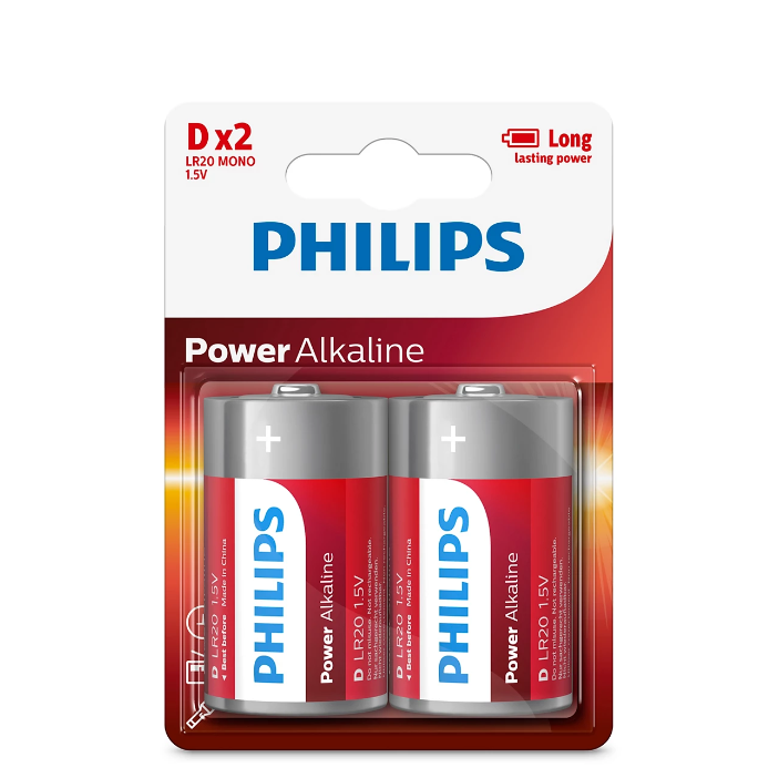 

Элемент питания Philips Power Alkaline D 2шт. LR20P2B/97 blister