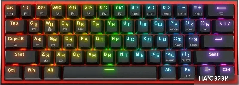 Клавиатура Redragon Fizz Pro (черный/красный)