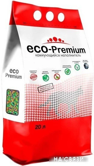 Наполнитель для туалета Eco-Premium с ароматом тутти-фрутти 20 л