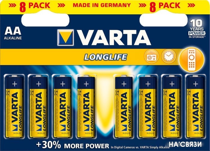 

Батарейки Varta Long Life AA 8 шт.