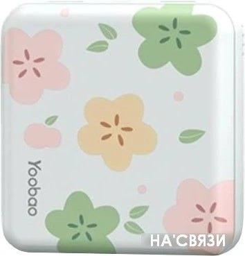 Портативное зарядное устройство Yoobao M4 Mini (белый, цветок)