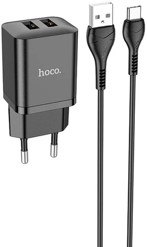 Сетевое зарядное Hoco N25 Maker Type-C (черный)
