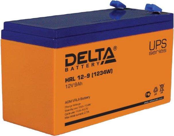 

Аккумулятор для ИБП Delta HRL 12-9 (1234W) (12В/9 А·ч)