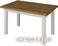 Кухонный стол Senira Кастусь 120-160x75 (дуб вотан/белый)