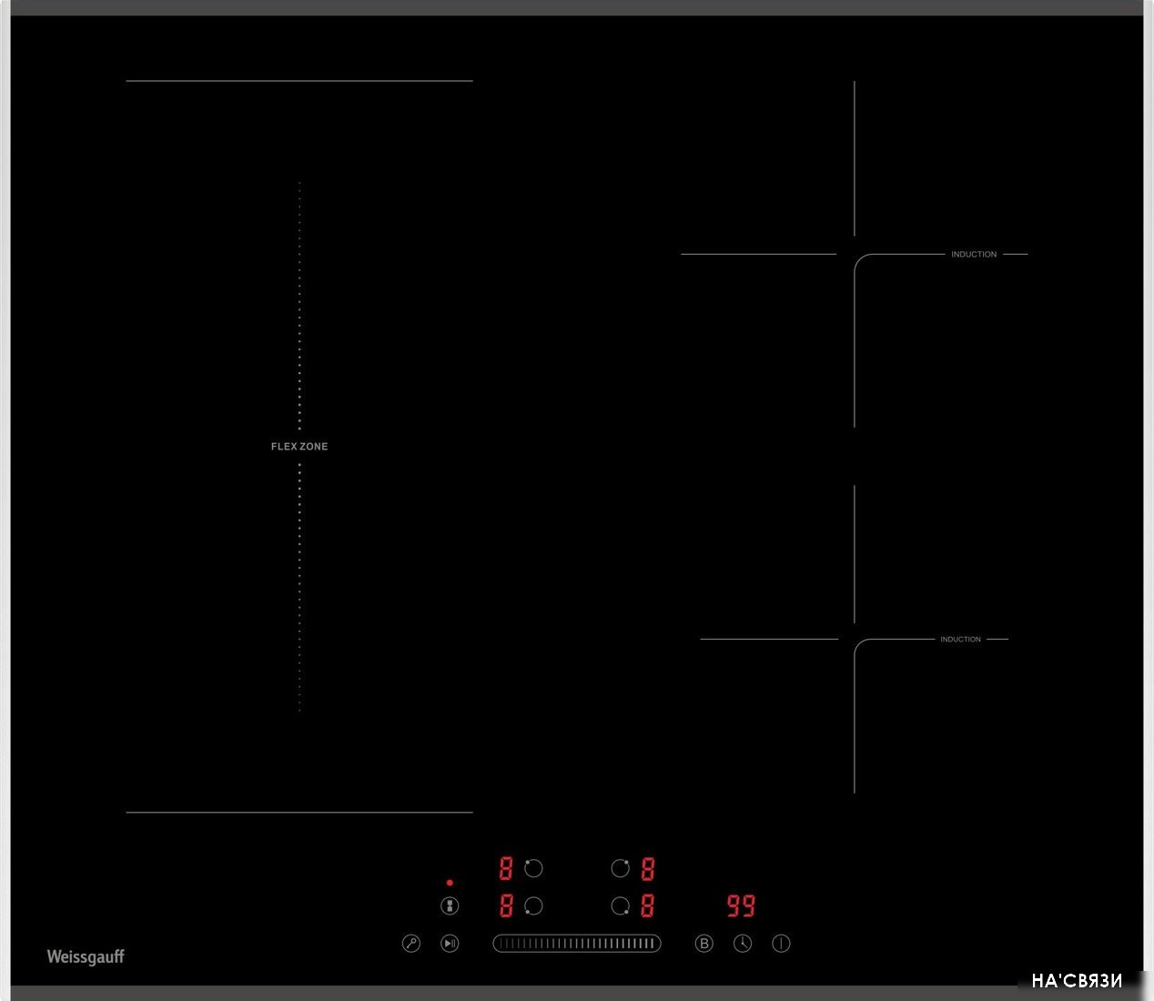 

Варочная панель Weissgauff HI 643 BFZG