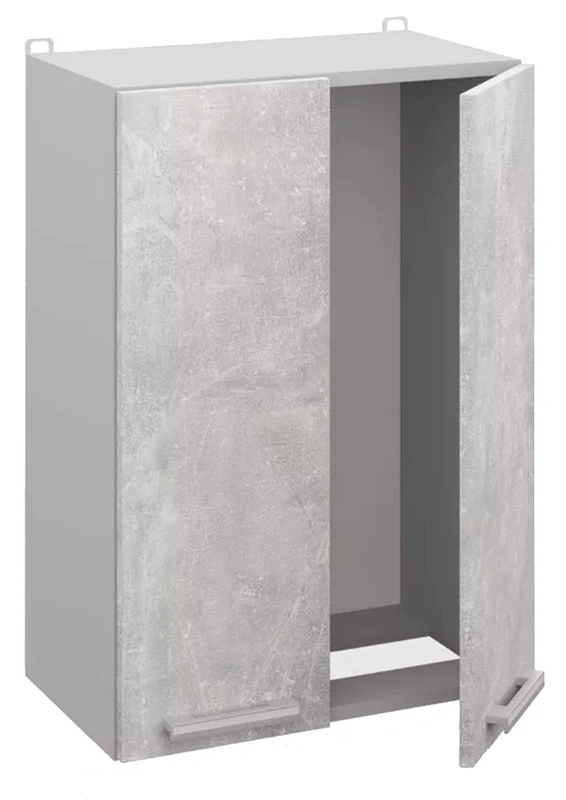 Шкаф навесной для сушки посуды COMBI ВШ60 (без сушилки) (серый бетон)